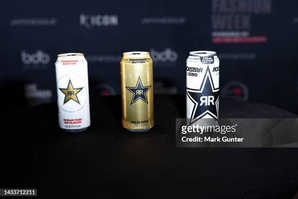 Rockstar Energy Drinks on display at The Majestic Downtown on October 13, 2022 in Los Angeles, California.
