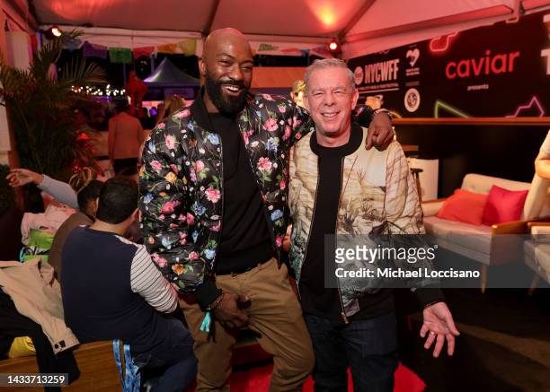 Desus Nice and Elvis Duran attend the Food Network New York City Wine & Food Festival presented by Capital One - Caviar presents Tacos & Tequila...