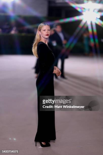 Mia Goth attends the 2nd Annual Academy Museum Gala at Academy Museum of Motion Pictures on October 15, 2022 in Los Angeles, California.