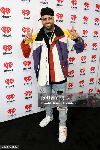 Nicky Jam attends iHeartRadio Fiesta Latina '22, presented by the JUVÉDERM collection of fillers, at FTX Arena on October 15, 2022 in Miami, Florida.