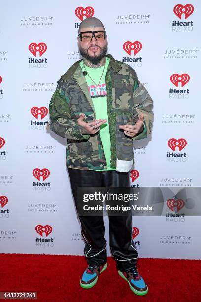 Farruko attends iHeartRadio Fiesta Latina '22, presented by the JUVÉDERM collection of fillers, at FTX Arena on October 15, 2022 in Miami, Florida.