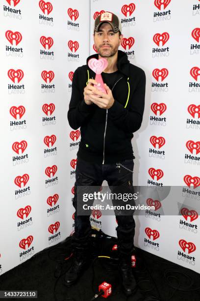 Enrique Iglesias attends iHeartRadio Fiesta Latina '22, presented by the JUVÉDERM collection of fillers, at FTX Arena on October 15, 2022 in Miami,...