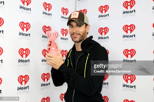 Enrique Iglesias attends iHeartRadio Fiesta Latina '22, presented by the JUVÉDERM collection of fillers, at FTX Arena on October 15, 2022 in Miami,...