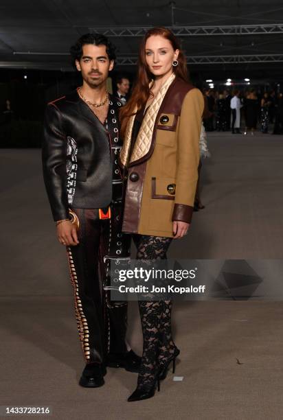 Joe Jonas and Sophie Turner attend the 2nd Annual Academy Museum Gala at Academy Museum of Motion Pictures on October 15, 2022 in Los Angeles,...