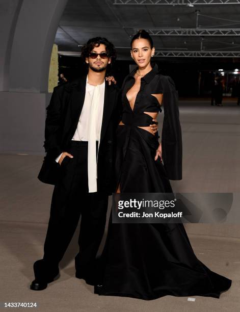 Xolo Maridueña and Bruna Marquezine attend the 2nd Annual Academy Museum Gala at Academy Museum of Motion Pictures on October 15, 2022 in Los...