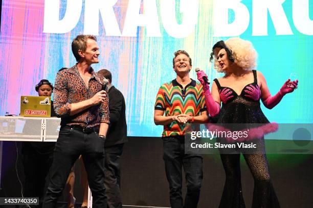 Neil Patrick Harris, David Burtka and Manila Luzon attend Drag Brunch hosted by David Burtka and Neil Patrick Harris with special guests Manila Luzon...