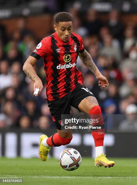 Marcus Tavernier of AFL Bournemouth controls the ball during the Premier League match between Fulham FC and AFC Bournemouth at Craven Cottage on...