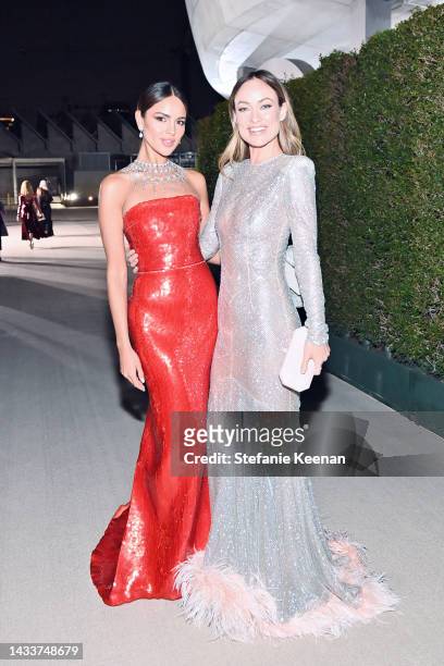 Eiza Gonzalez and Olivia Wilde attend the Academy Museum of Motion Pictures 2nd Annual Gala presented by Rolex at Academy Museum of Motion Pictures...