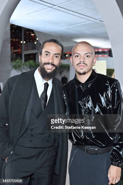 Ross Naess and Evan Ross attend the Academy Museum of Motion Pictures 2nd Annual Gala presented by Rolex at Academy Museum of Motion Pictures on...
