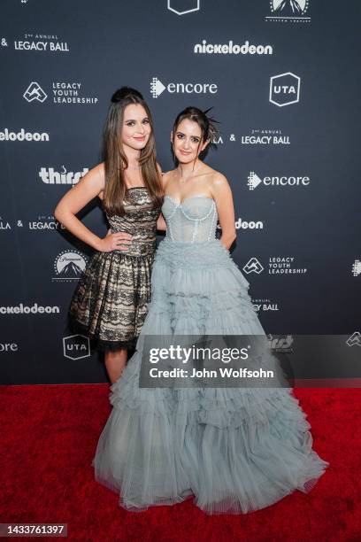 Vanessa Marano and Laura Marano attend the 13th Annual Thirst Gala & 2nd Annual Legacy Ball at The Beverly Hilton on October 15, 2022 in Beverly...