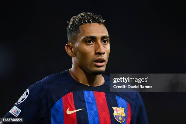 Rafinha of FC Barcelona looks on during the UEFA Champions League group C match between FC Barcelona and FC Internazionale at Spotify Camp Nou on...