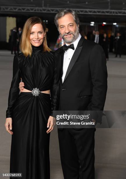 Leslie Mann and Judd Apatow arrives at the 2nd Annual Academy Museum Gala at Academy Museum of Motion Pictures on October 15, 2022 in Los Angeles,...