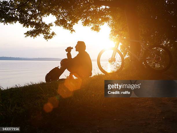 man resting - bodensee stock pictures, royalty-free photos & images