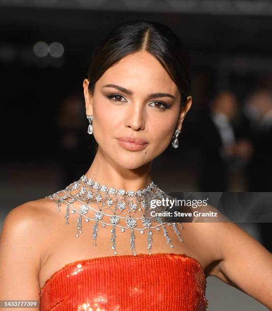 Eiza Gonzalez arrives at the 2nd Annual Academy Museum Gala at Academy Museum of Motion Pictures on October 15, 2022 in Los Angeles, California.