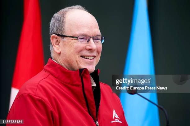 The Prince of Monaco, Albert II, during his visit to the future Interpretation Center of Cave Art in Cantabria, on 16 October, 2022 in Puente Viesgo,...