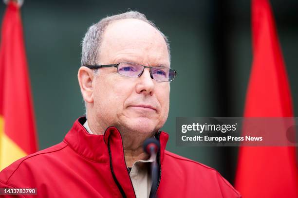 The Prince of Monaco, Albert II, during his visit to the future Interpretation Center of Cave Art in Cantabria, on 16 October, 2022 in Puente Viesgo,...