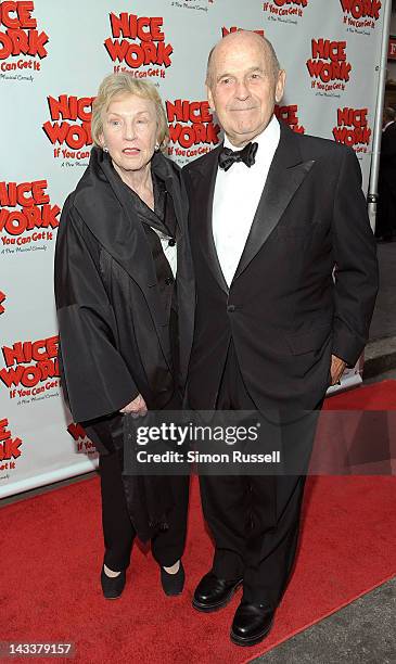 Julie Brown and Terrance McNally attend the "Nice Work If You Can Get It" Broadway opening night at the Imperial Theatre on April 24, 2012 in New...