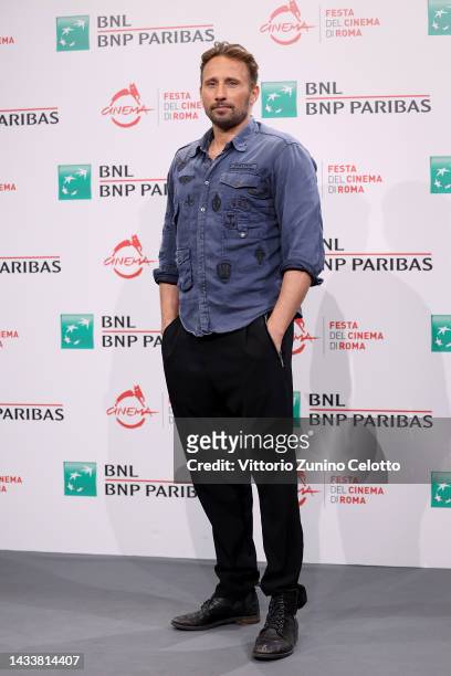 Matthias Schoenaerts attends the photocall for "Django - The Series" during the 17th Rome Film Festival at Auditorium Parco Della Musica on October...