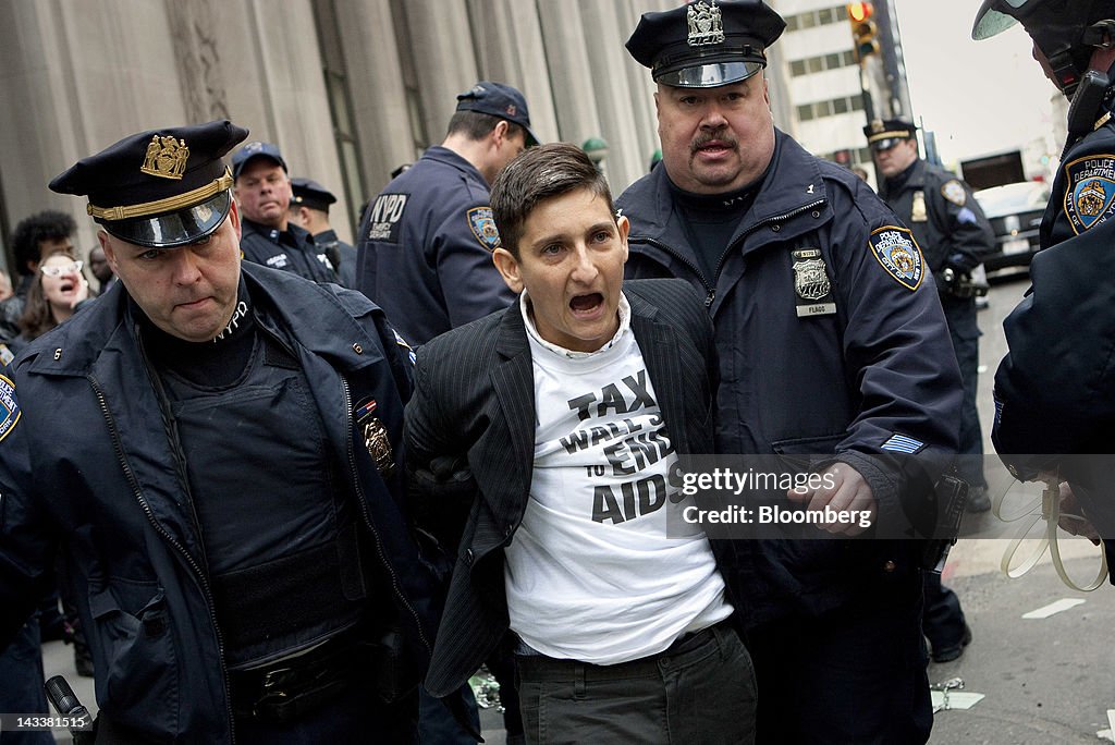 Act Up Protesters Outside The NYSE