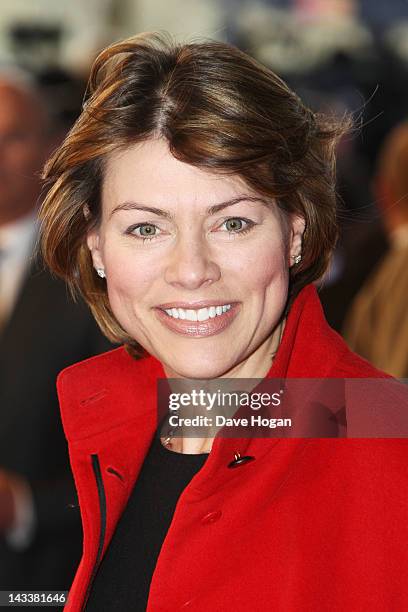 Kate Silverton attends the UK premiere of African Cats in aid of Tusk at The BFI Southbank on April 25, 2012 in London, England.