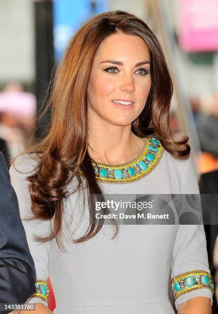 Catherine, Duchess of Cambridge attend the UK Premiere of 'African Cats' in aid of Tusk at BFI Southbank on April 25, 2012 in London, England.