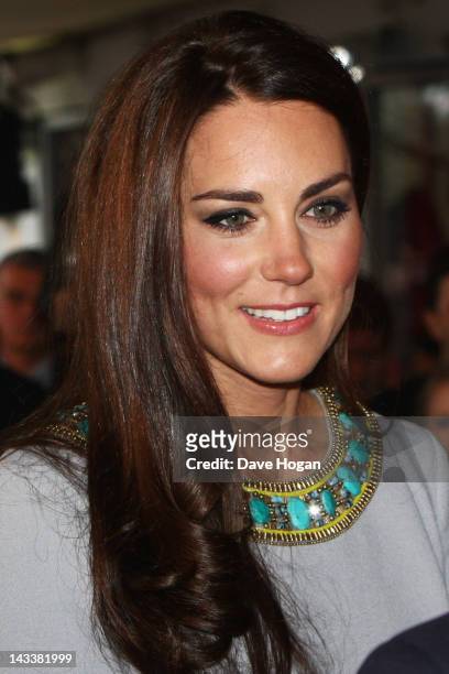 The Duchess of Cambridge attends the UK premiere of African Cats in aid of Tusk at The BFI Southbank on April 25, 2012 in London, England.
