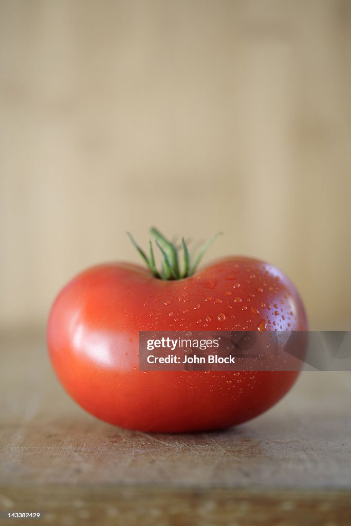 One red tomato