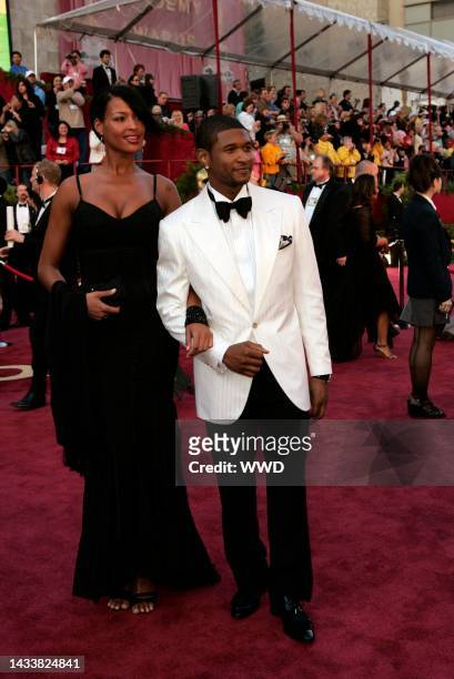 Eishia Brightwell and Usher attend the 77th annual Academy Awards at the Kodak Theatre.