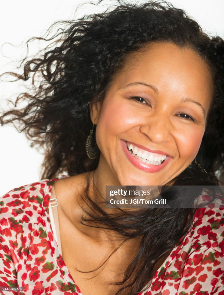 Smiling Hispanic woman