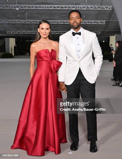 Nina Seničar and Jay Ellis attend the 2nd Annual Academy Museum Gala at Academy Museum of Motion Pictures on October 15, 2022 in Los Angeles,...