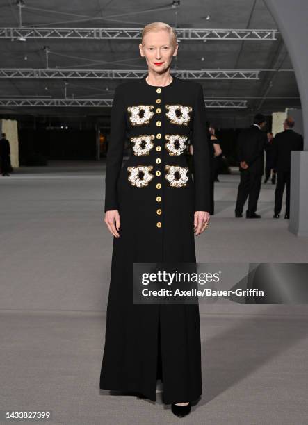 Tilda Swinton attends the 2nd Annual Academy Museum Gala at Academy Museum of Motion Pictures on October 15, 2022 in Los Angeles, California.