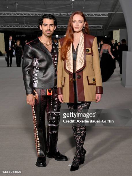 Joe Jonas and Sophie Turner attend the 2nd Annual Academy Museum Gala at Academy Museum of Motion Pictures on October 15, 2022 in Los Angeles,...