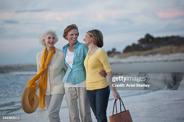 caucasian women walking on beach - 2000 64 64 stock pictures, royalty-free photos & images