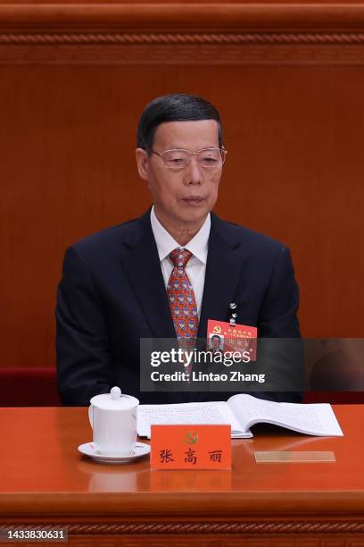 Chinese Vice-Premier Zhang Gaoli attends the opening session of the 20th National Congress of the Communist Party of China at the Great Hall of the...