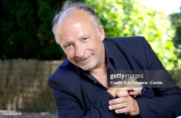 Journalist Yves Thréard poses during a portrait session at Les ecrivains chez Gonzague in Chanceaux pres Loches, France on .