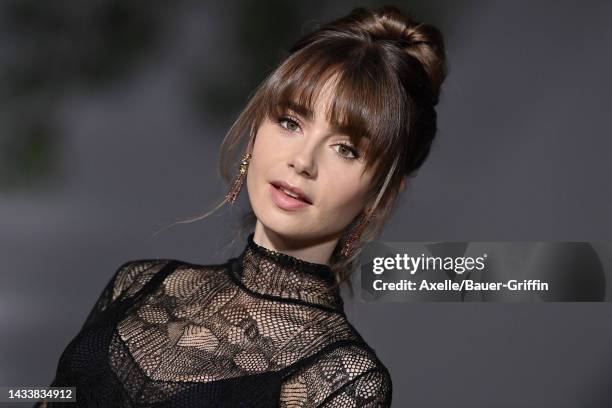 Lily Collins attends the 2nd Annual Academy Museum Gala at Academy Museum of Motion Pictures on October 15, 2022 in Los Angeles, California.