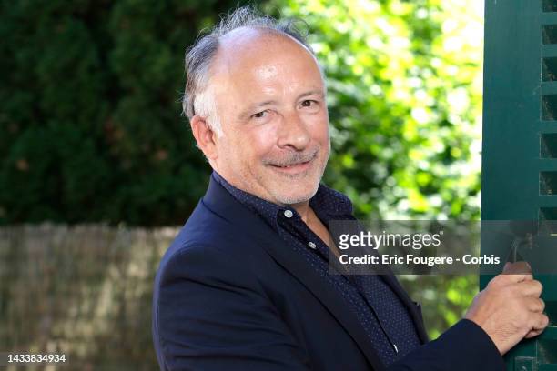 Journalist Yves Thréard poses during a portrait session at Les ecrivains chez Gonzague in Chanceaux pres Loches, France on .