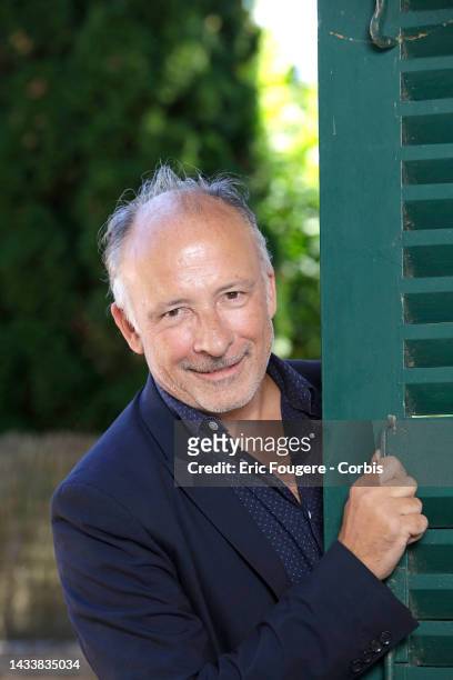Journalist Yves Thréard poses during a portrait session at Les ecrivains chez Gonzague in Chanceaux pres Loches, France on .