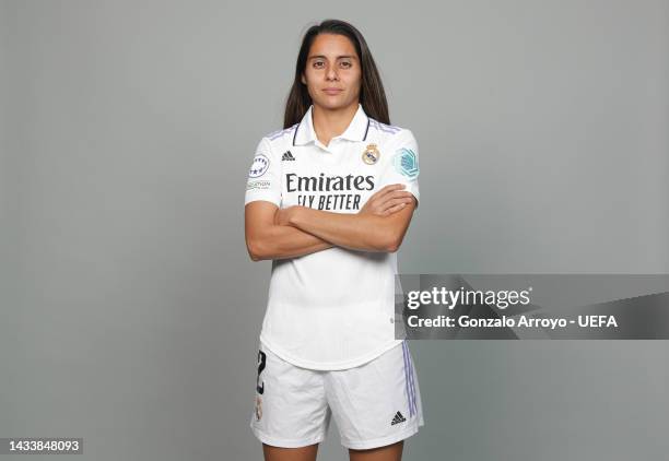 Vaitiare Kenti Robles Salas of Real Madrid CF poses for a photo during the Real Madrid CF UEFA Women's Champions League Portrait session at...