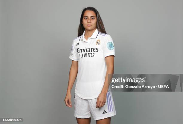 Vaitiare Kenti Robles Salas of Real Madrid CF poses for a photo during the Real Madrid CF UEFA Women's Champions League Portrait session at...