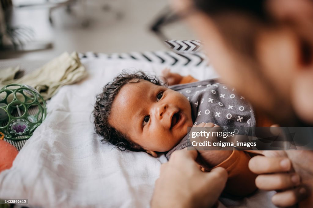 Happy parents and baby