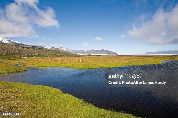 countryside along route 1 between kirkjubaejarklaustur and kalfafell, iceland - kalfafell iceland stock pictures, royalty-free photos & images
