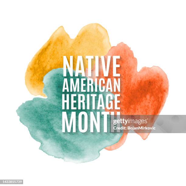 native american heritage month watercolor background. vector - heritage stock illustrations