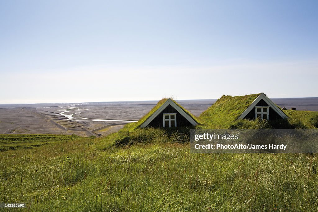 Traditional turf houses, Skaftafell National Park, Iceland