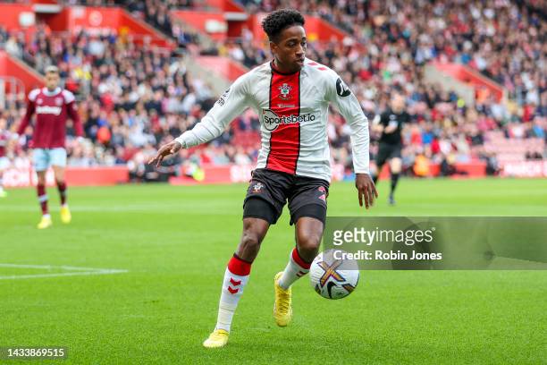 Kyle Walker-Peters of Southampton during the Premier League match between Southampton FC and West Ham United at Friends Provident St. Mary's Stadium...