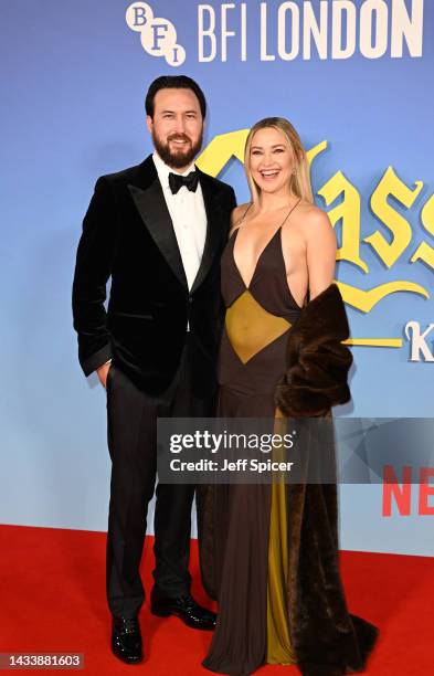 Danny Fujikawa and Kate Hudson attend the "Glass Onion: A Knives Out Mystery" European Premiere and Closing Night Gala during the 66th BFI London...