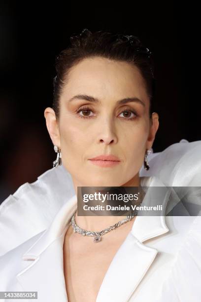 Noomi Rapace attends the red carpet for "Django - The Series" during the 17th Rome Film Festival at Auditorium Parco Della Musica on October 16, 2022...