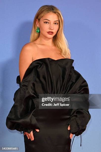 Madelyn Cline attends the "Glass Onion: A Knives Out Mystery" European Premiere and Closing Night Gala during the 66th BFI London Film Festival at...
