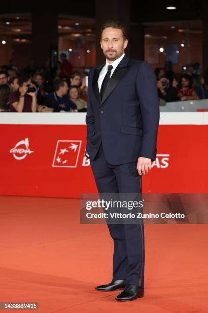 Matthias Schoenaerts attends the red carpet for "Django - The Series" during the 17th Rome Film Festival at Auditorium Parco Della Musica on October...