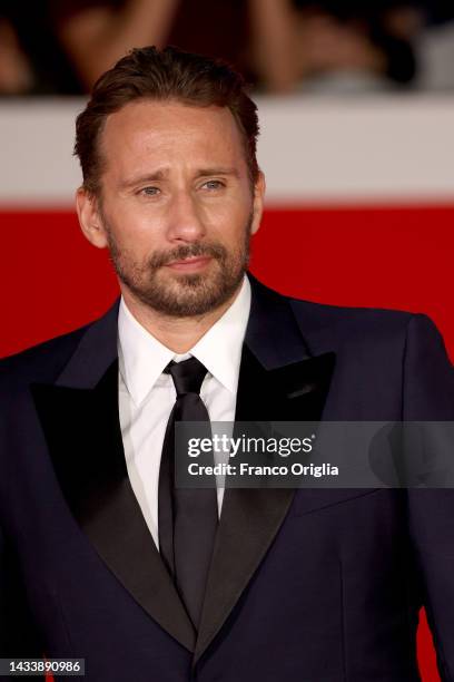 Matthias Schoenaerts attends the red carpet for "Django - The Series" during the 17th Rome Film Festival at Auditorium Parco Della Musica on October...
